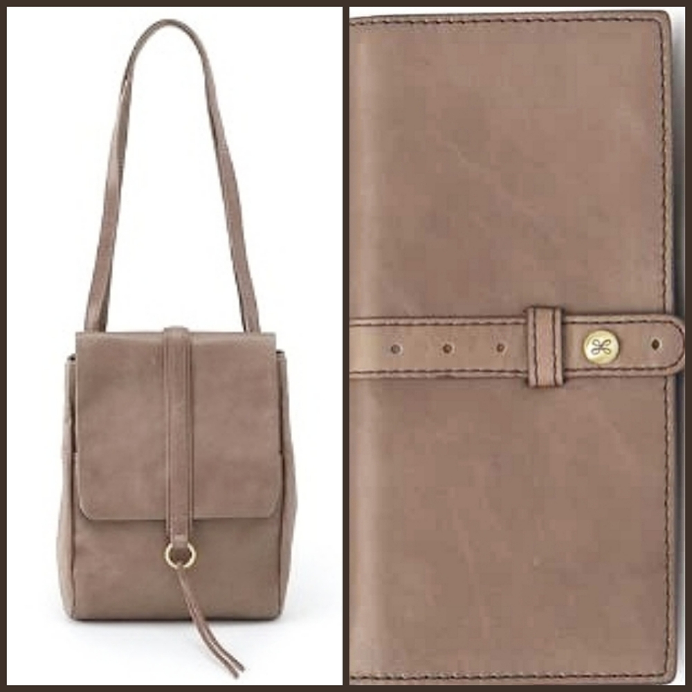 NWTs HOBO 'Bridge' Leather Convertible Bag + Matching 'Alta' Leather Wallet